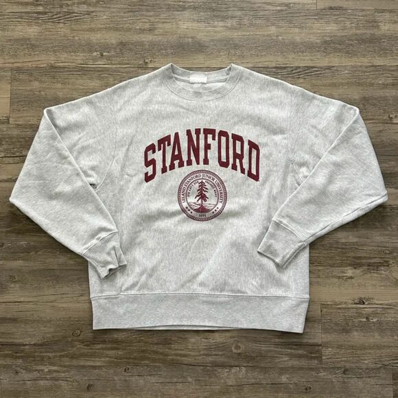 Vintage Champion Reverse Weave Sweatshirt Stanford University Size Medium - Picture 1 of 5